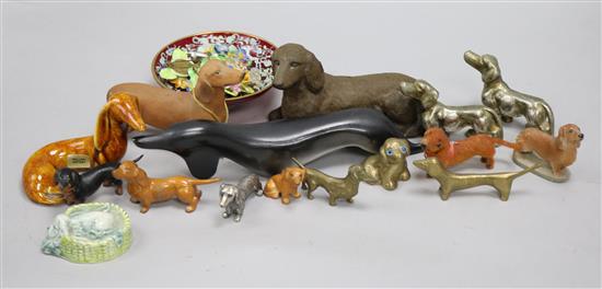 A collection of dog ornaments, etc.